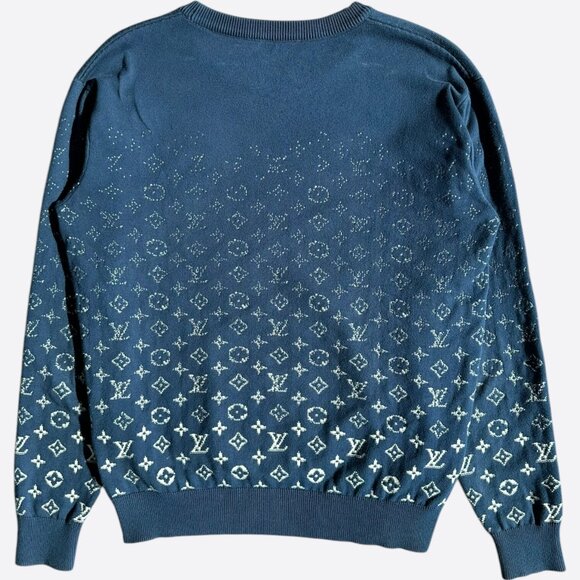 Louis Vuitton Blue & White Gradient Monogram Sweater - Picture 2 of 8